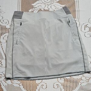 Athleta Gray Striped Mini Tennis or Golf Skirt